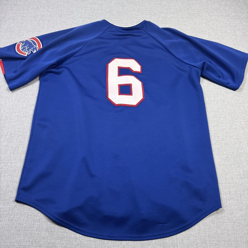 Majestic Chicago Cubs Jersey Mens L Blue MLB Baseball Button Front‎ Authentic 6 - Picture 6 of 12